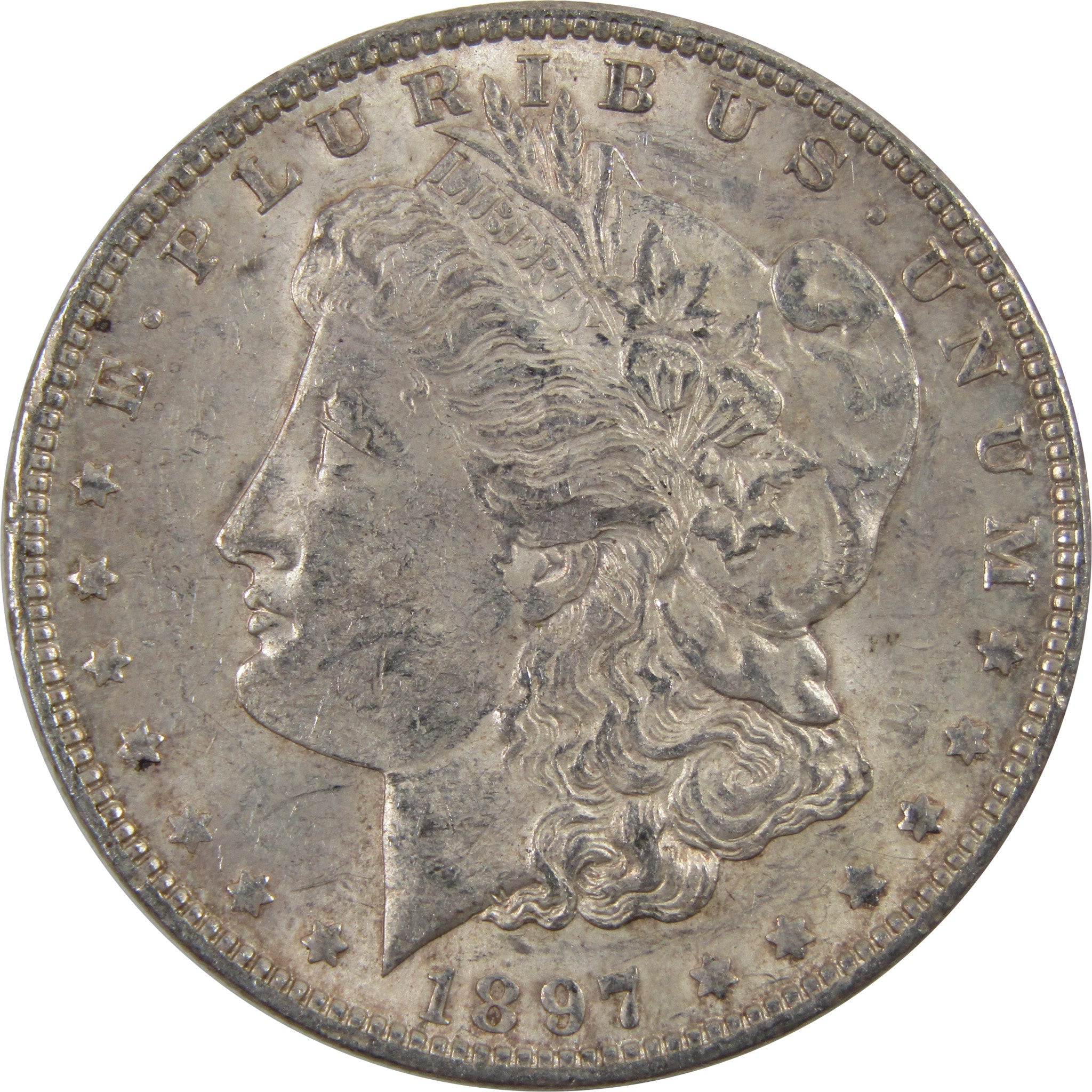 1897 Morgan Dollar AU About Uncirculated 90% Silver $1 Coin SKU:I5526 - Morgan coin - Morgan silver dollar - Morgan silver dollar for sale - Profile Coins &amp; Collectibles