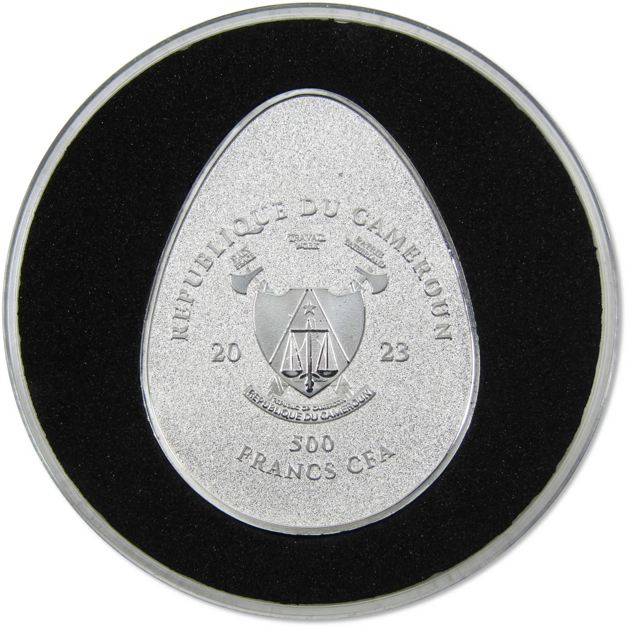 Pysanky Pattern Egg-Shaped Coin 2023 Cameroon COA SKU:OPC95