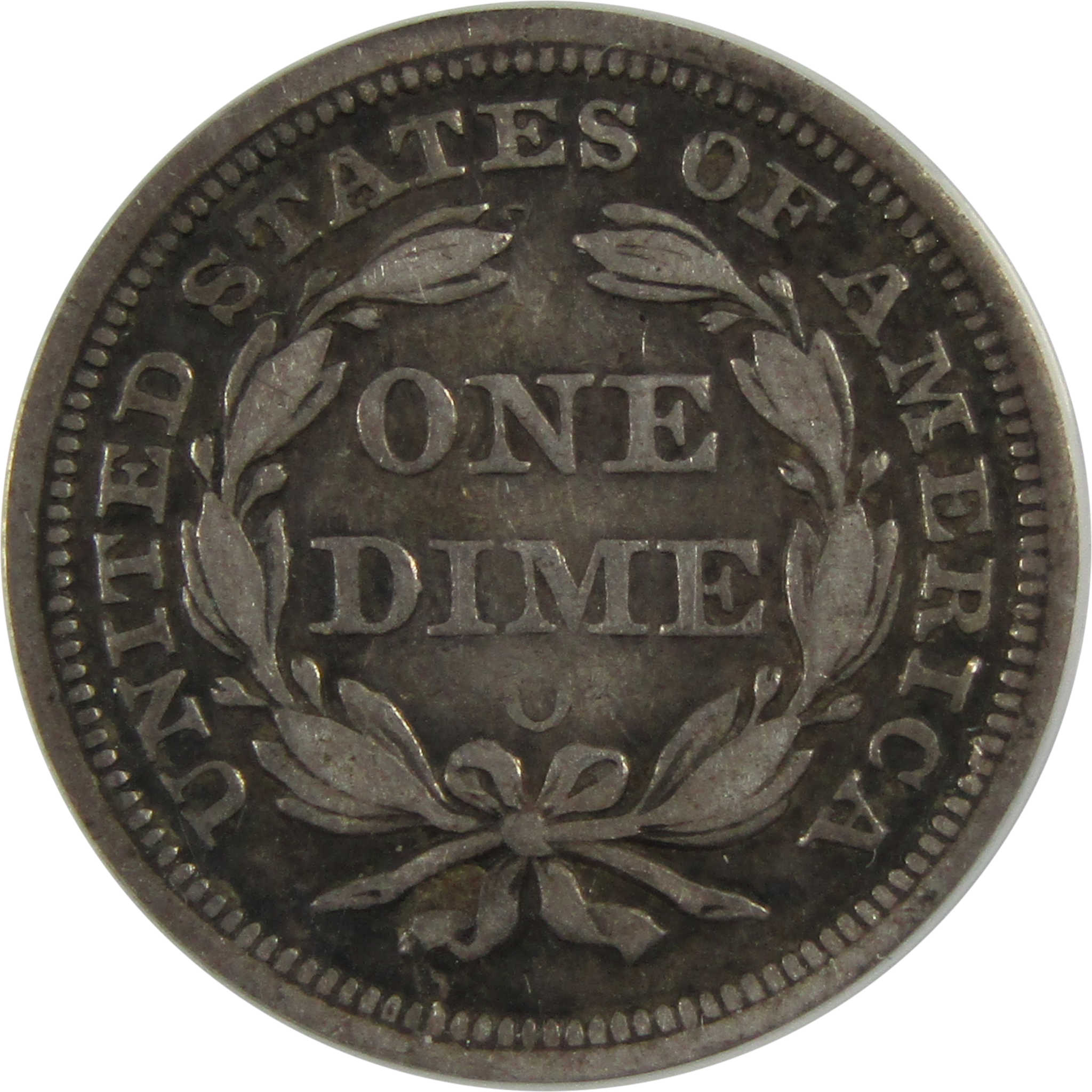 1854 O Seated Liberty Dime VF 25 ANACS 90% Silver 10c Coin SKU:I4828