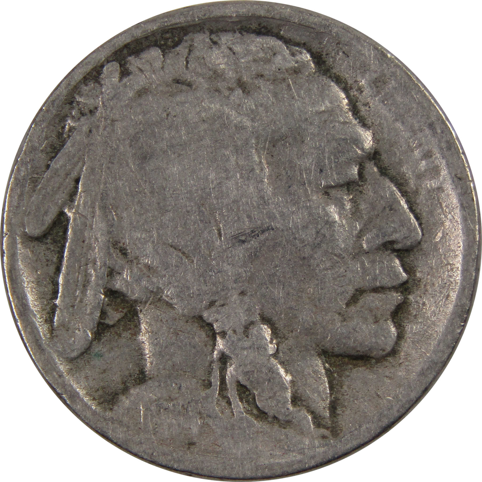 1914 S Indian Head Buffalo Nickel 5 Cent Piece AG About Good SKU:I3305