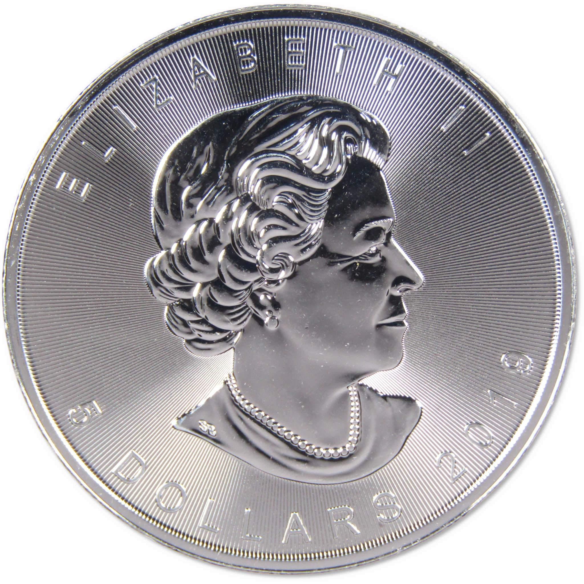 2019 Canadian Maple Leaf BU 1 oz .9999 Silver $5 Coin