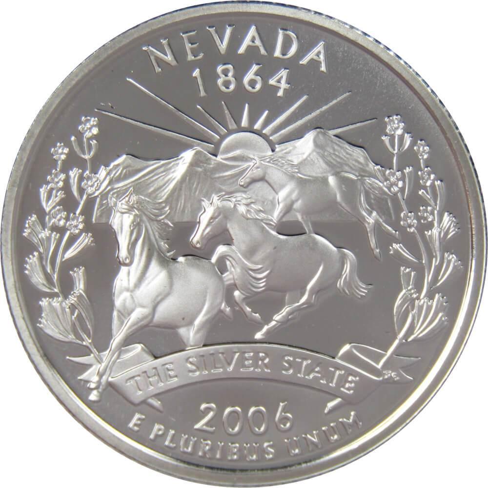 2006 S Nevada State Quarter Choice Proof 90% Silver 25c US Coin Collectible