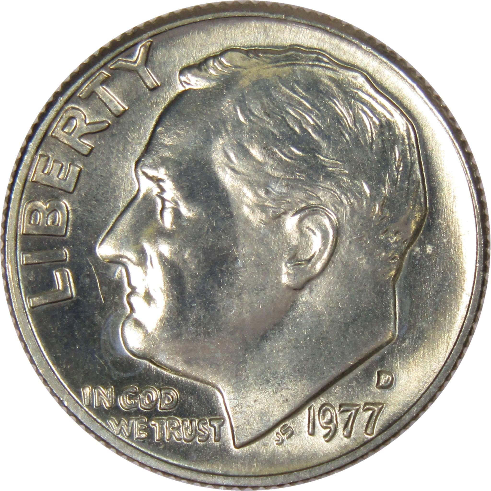 1977 D Roosevelt Dime BU Uncirculated Mint State 10c US Coin Collectible