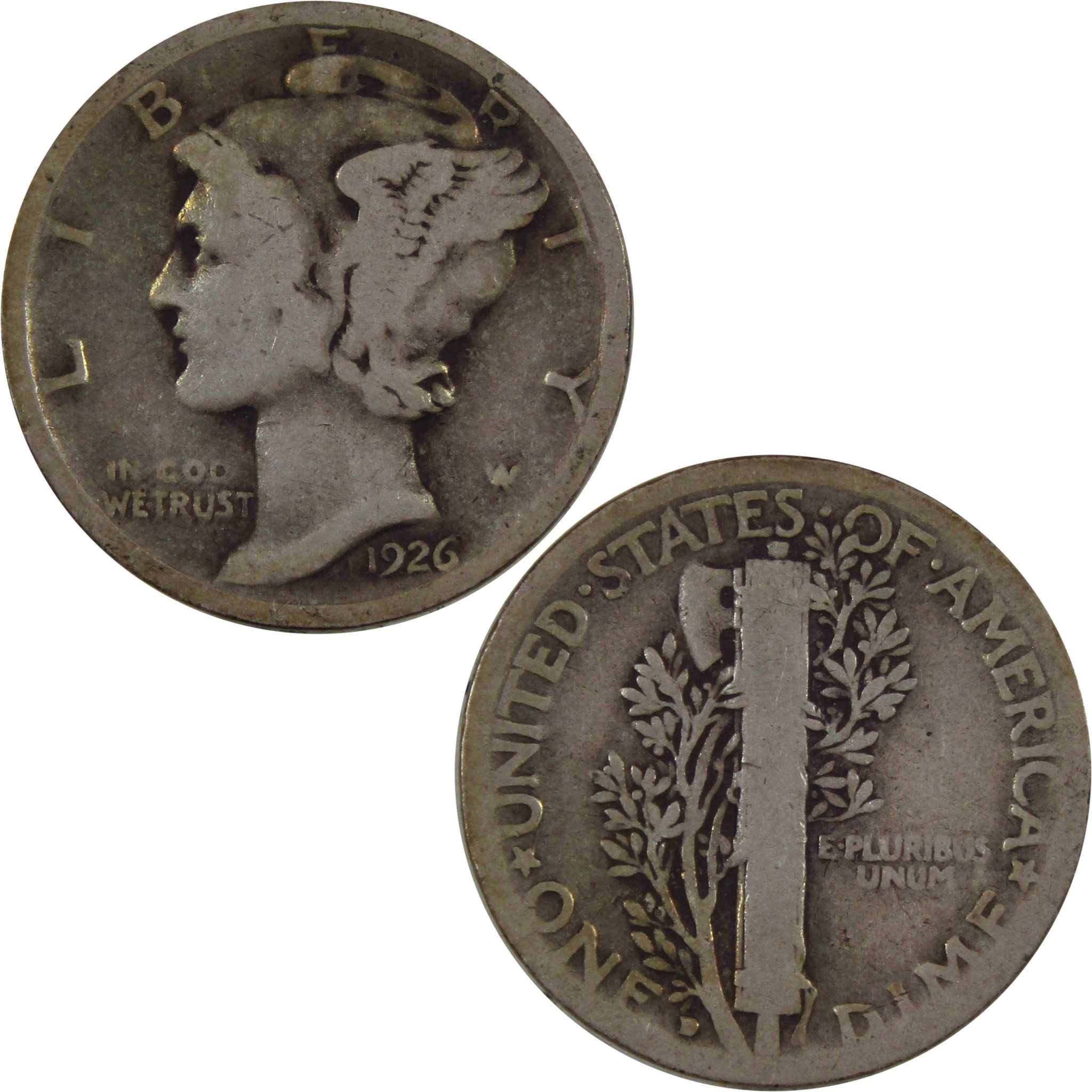 1926 Mercury Dime G Good 90% Silver 10c Coin SKU:I4716