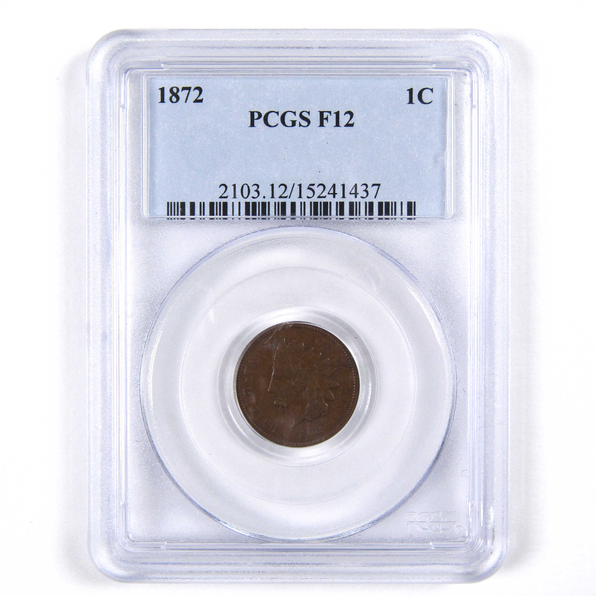1872 Indian Head Cent F 12 PCGS Penny 1c US Coin Collectible SKU:I2887