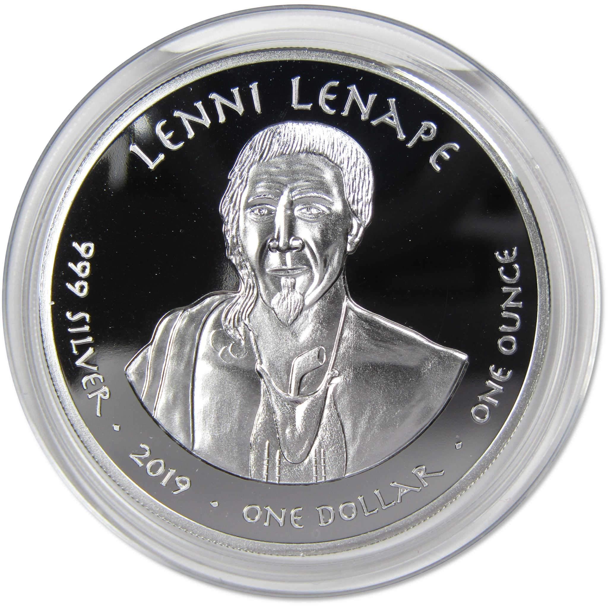 2019 Native American Jamul Lenni Lenape Blue Hen 1 oz .999 Fine Silver $1 Proof