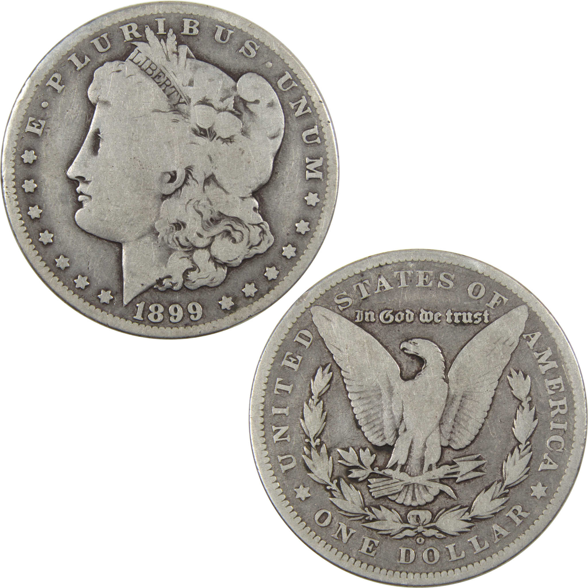1899 O Micro O Morgan Dollar VG Very Good 90% Silver $1 Coin SKU:I4276 - Morgan coin - Morgan silver dollar - Morgan silver dollar for sale - Profile Coins &amp; Collectibles
