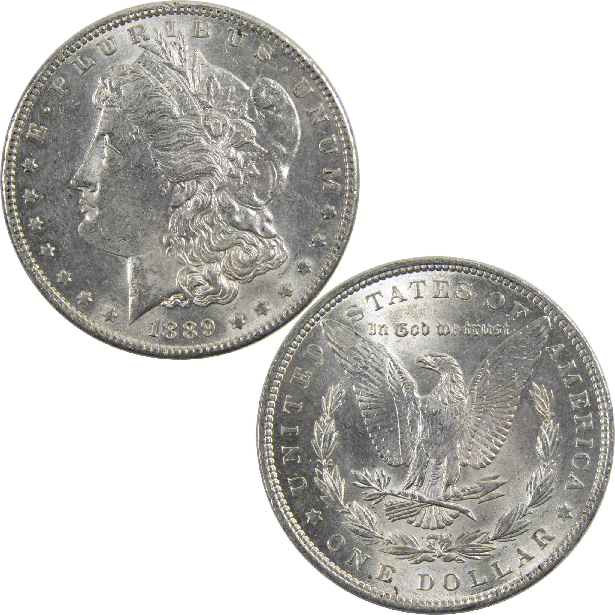 1889 Barwing Morgan Dollar Borderline Uncirculated Silver $1 SKU:I5616 - Morgan coin - Morgan silver dollar - Morgan silver dollar for sale - Profile Coins &amp; Collectibles