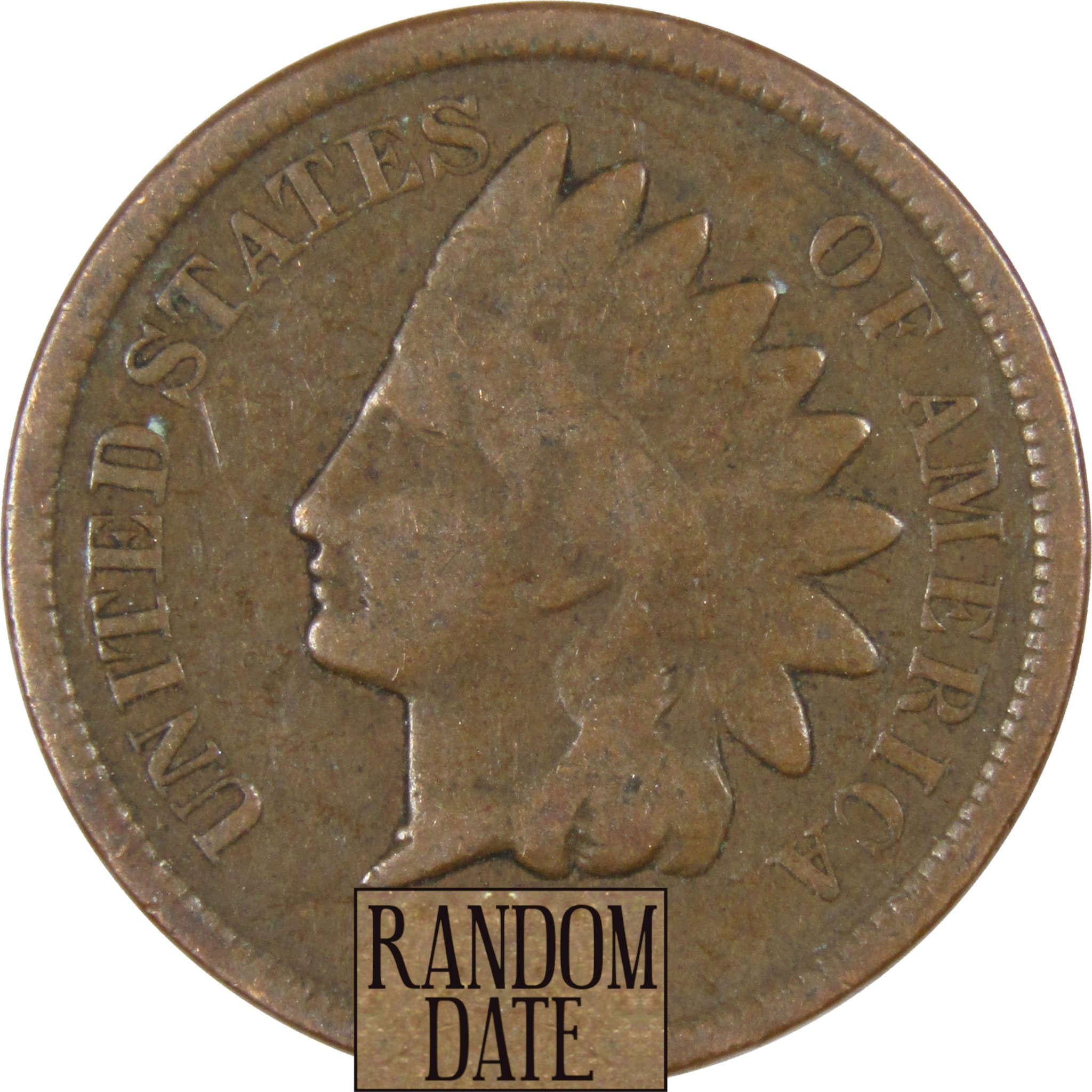 Indian Head Cent G Good Random Date Bronze Penny 1c Coin Collectible