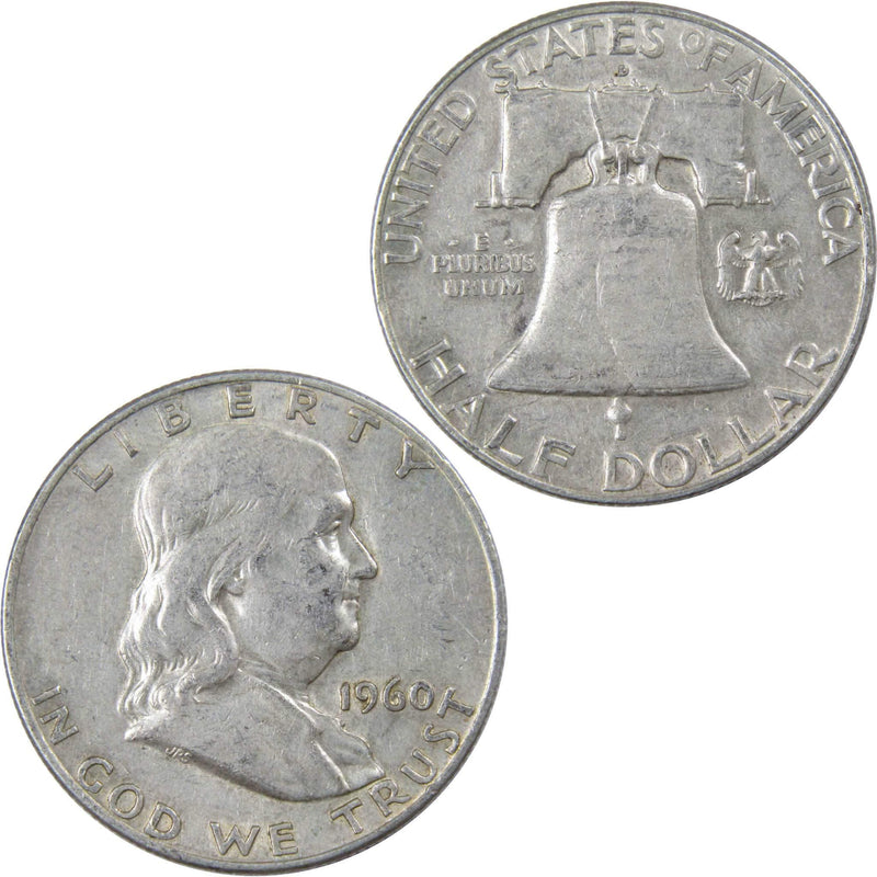 1960 D Franklin Half Dollar XF EF Extremely Fine 90% Silver 50c US Coin - Franklin Half Dollar - Franklin half dollars - Franklin coins - Profile Coins &amp; Collectibles